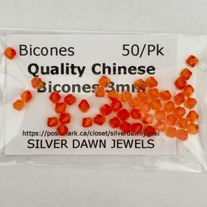 As Low As $2 Hyacinth Orange Quality Chinese Crystal Bicone Beads 3mm (50)